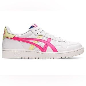 ASICS Japan S GS white pink yellow blue court sneakers- Size 6.5